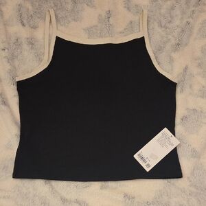 Lululemon Athletica Black Camisole with Cream Trim